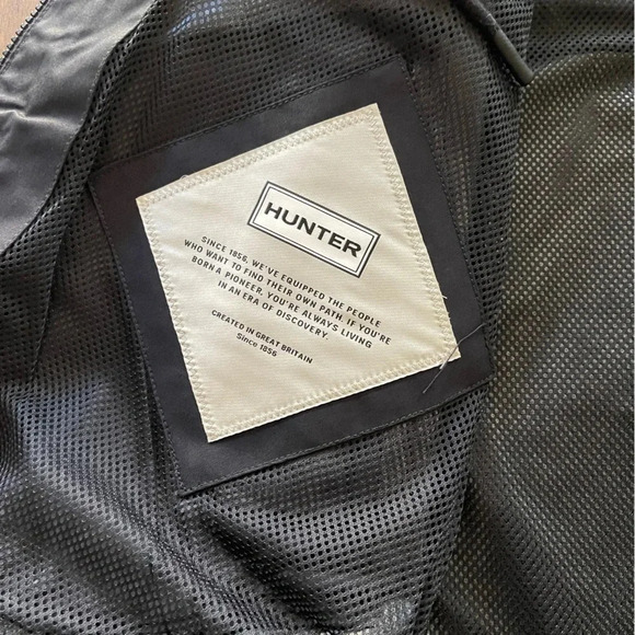 HUNTER ladie’s water resistant cotton smock jacket hooded black - Picture 9 of 9